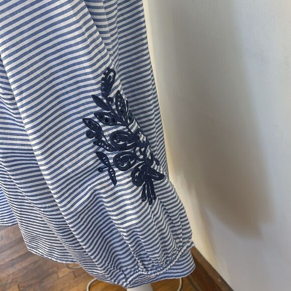Talbots blue white striped tunic/cover up Size XL EUC - Picture 7 of 9